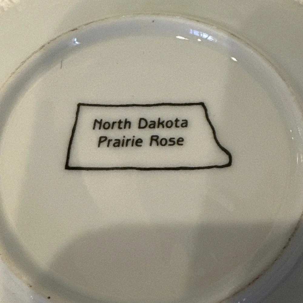 North Dakota Prairie Rose Tea Cup 3x2.25